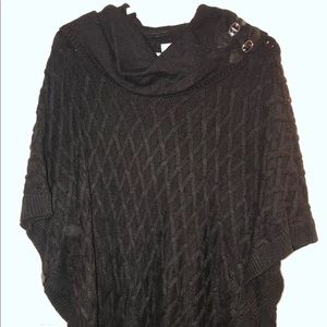 Calvin Klein Black Poncho